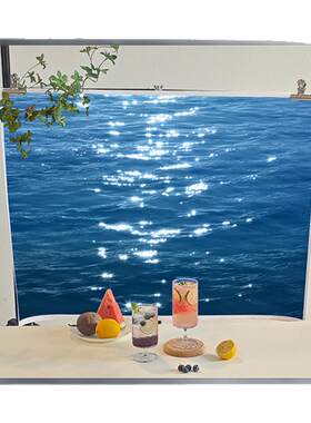 海面背景布大尺寸3D效果