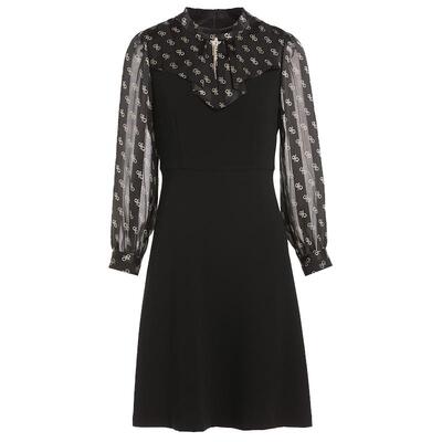 乔万尼春装新款显瘦减龄连衣裙高级感法式收腰小黑裙长袖EF3E857