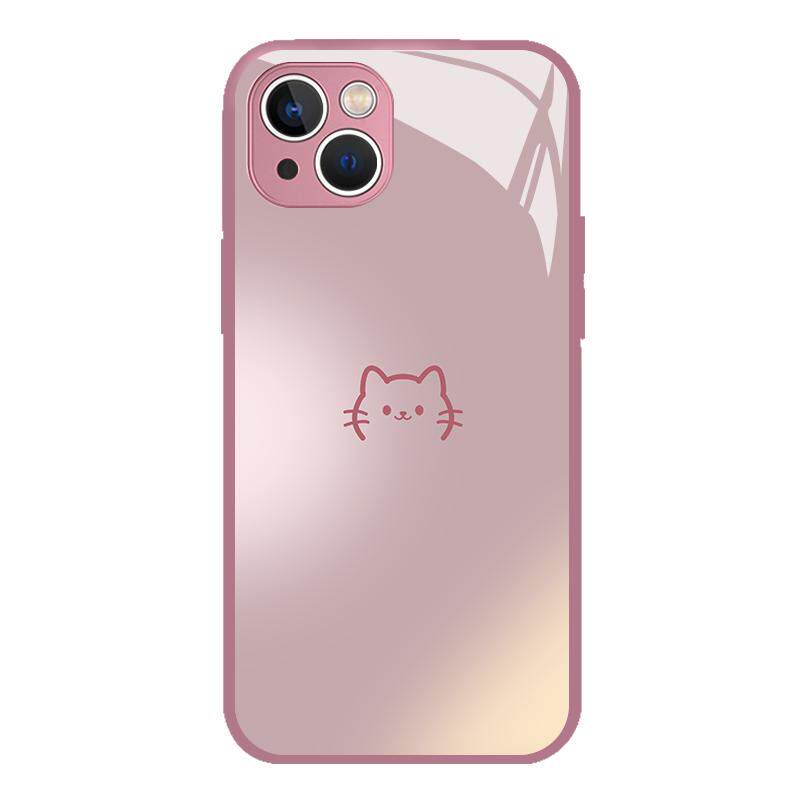 小猫鱼骨适用苹果18pro手机壳iphone17情侣opporeno16可爱vivox300一加ace5渐变iqooneo11猫咪findx9/s60套12