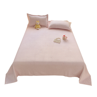 冬天加厚保暖牛奶绒床单冬季加绒法兰珊瑚绒单双人被单枕套三件套