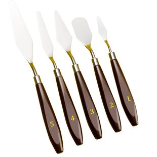 油画刀套装丙烯水粉颜料挑刀调色刀油画棒刮刀美术用品肌理刀软刀铲刀平头大尖小尖头圆头绘画材料工具