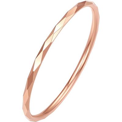 周六福18K金戒指素戒玫瑰金