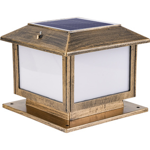 太阳能柱头灯户外防水庭院别墅墙头围墙柱子大门口家用门柱灯接电