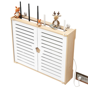 多媒体信息箱弱电箱遮挡集线箱网线盒装饰路由器电插排线板收纳盒