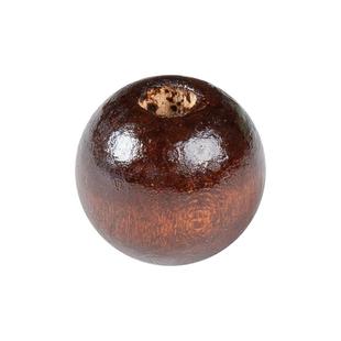 大孔木珠子散珠称斤手工串珠门帘diy配件材料原木色木珠木球批发