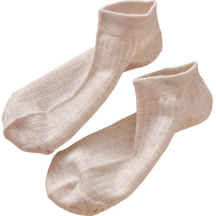5双 袜子女纯棉短袜日系浅口纯色防臭大码中筒袜女袜春夏学生船袜