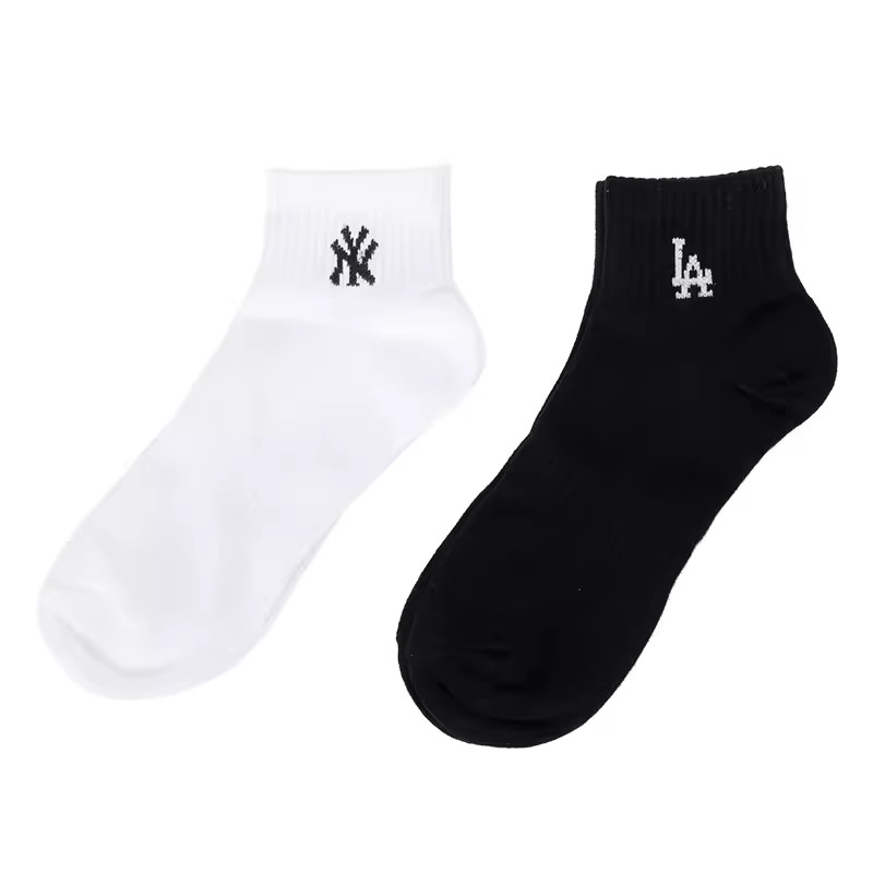 MLB男女袜子NY小标短筒运动袜