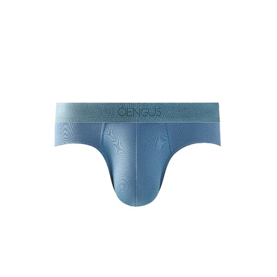 Oengus竹炭纤维蓝色男士三角裤男性感简约竹纤维内裤男抗菌透气