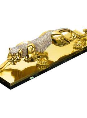 汽车香水摆件金钱豹老虎车内中控台大气男士车载摆件车内装饰用品