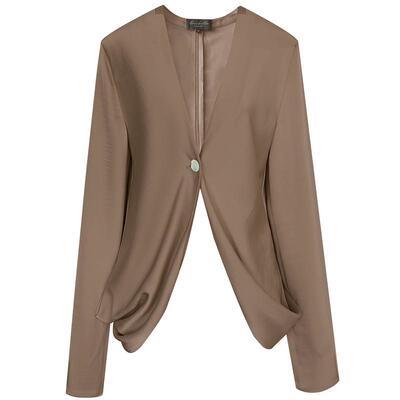 重磅仿醋酸缎面爽滑外套