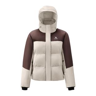 [骆驼火炉]运动羽绒服女冬季新款连帽加厚防泼水防风面包服外套