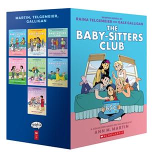 进口原版 俏保姆俱乐部 全彩漫画【7册】盒装 The Baby-Sitters Club Graphic Novels Box Set 儿童章节桥梁书课外阅读故事书