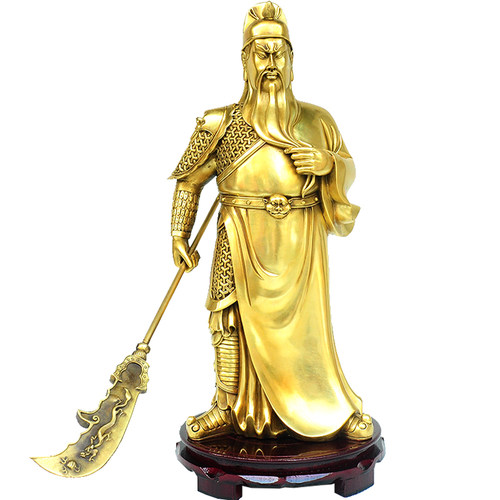 关公财神铜像摆件关羽关二爷关圣帝君武财神店铺开业客厅桌面饰品