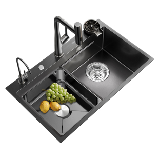 日丰厨神4.0水槽|加厚盆胆弹跳下水厨房洗菜盆304不锈钢大单槽