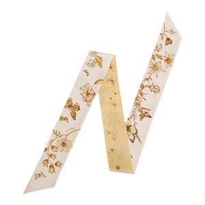 xinuosichou惜诺 云韵 桑蚕丝真丝丝巾系脖 新款法式蝴蝶腰带飘带