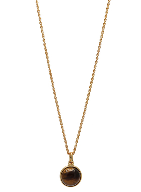 ZOXI高级感虎眼石毛衣链配饰女款