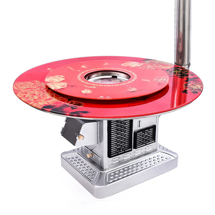 冬季农村柴火灶家用气化炉烧柴烧煤两用室内回风炉无烟烤火取暖炉