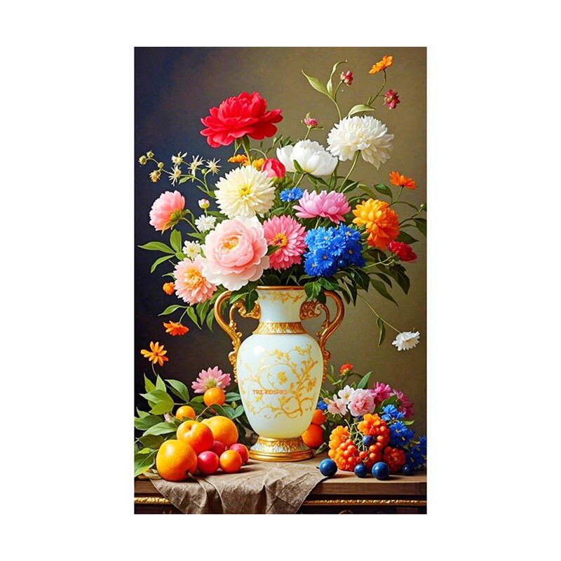 唯美花瓶贴画牡丹芍药墙贴玄关客厅沙发背景墙自粘仿真鲜花贴纸画