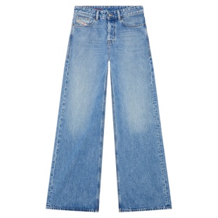 [经典]DIESEL男女同款D-SIRE低腰宽松阔腿牛仔裤A0692609I29