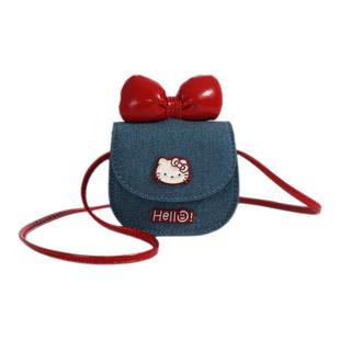 日本フエデイ口红包包女式2025夏新款hellokitty手提小拎包斜挎包