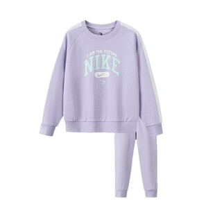 Nike 3brand儿童套装2026新款男女童卫衣长裤2件套运动装春秋款潮