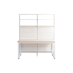 五金少女 洞洞板书桌书架一体桌 学生家用学习桌子置物架电脑桌