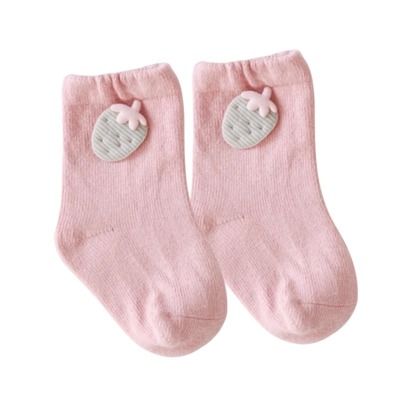 婴儿袜子宝宝秋冬厚款比纯棉A类