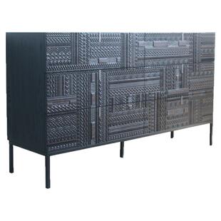 北欧表情比利时柚木电视柜餐边柜客厅实木六斗柜中古风红橡木玄关