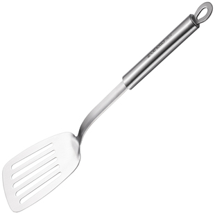 德国欧德罗18/10不锈钢漏铲耐高温煎蛋炒菜滤油铲可悬挂少油圆边