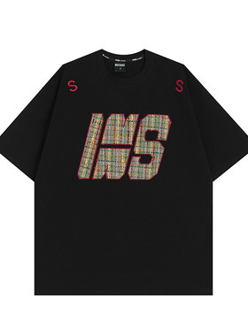 INSstudios编织贴布刺绣LOGO短袖