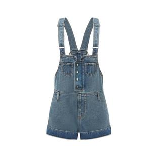 SHRO ENRO Untrammelled wardrobe系列 蓝色牛仔背带短裤 301469