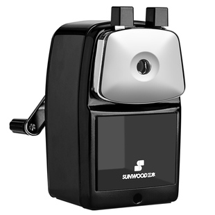 三木削笔器金属手摇式卷笔刀耐用转笔刀铅笔刨削笔刀粗细可调小学生专用儿童削笔机手动可换刀头剥刨笔刀文具