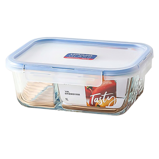 乐扣乐扣玻璃保鲜盒食品级微波炉加热专用分格饭盒辅食碗密封餐盒