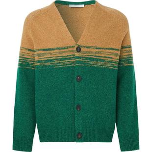 【折扣】Pringle of Scotland 秋冬男宽松拼色羊毛开襟衫