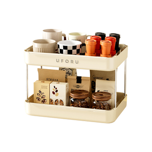 茶包收纳盒桌面置物咖啡胶囊多层吧台零食办公室茶水间整理展示架