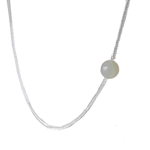 【玉琢一寸十里】和田玉纯银项链新中式小众设计原创情人节礼物