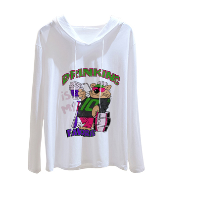 大码常规95棉女韩版长袖印花