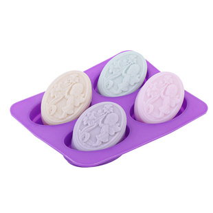 家用食品级硅胶模具四连格手工皂DIY专用一体成型易脱模肥皂模具