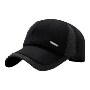 啄木鸟中老年人帽子男士秋冬季护耳鸭舌帽保暖加厚爸爸爷爷棒球帽