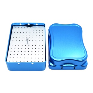 包邮牙科120孔实心芯车针消毒盒金属扩大针盒高速车针架口腔工具