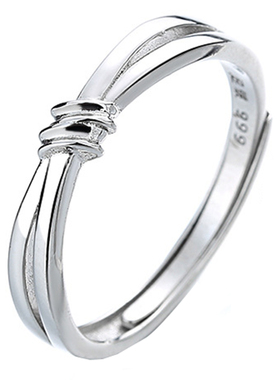 世迹s999足银轻奢情侣对戒