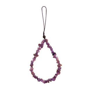 【杭州灵隐】天然紫水晶碎石手机链黄水晶招财好运挂件钥匙链吊坠