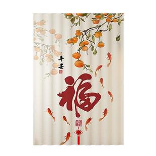 衣柜间遮挡帘无门防尘免打孔衣帽间门帘滑轨杂物柜子衣柜帘布帘子