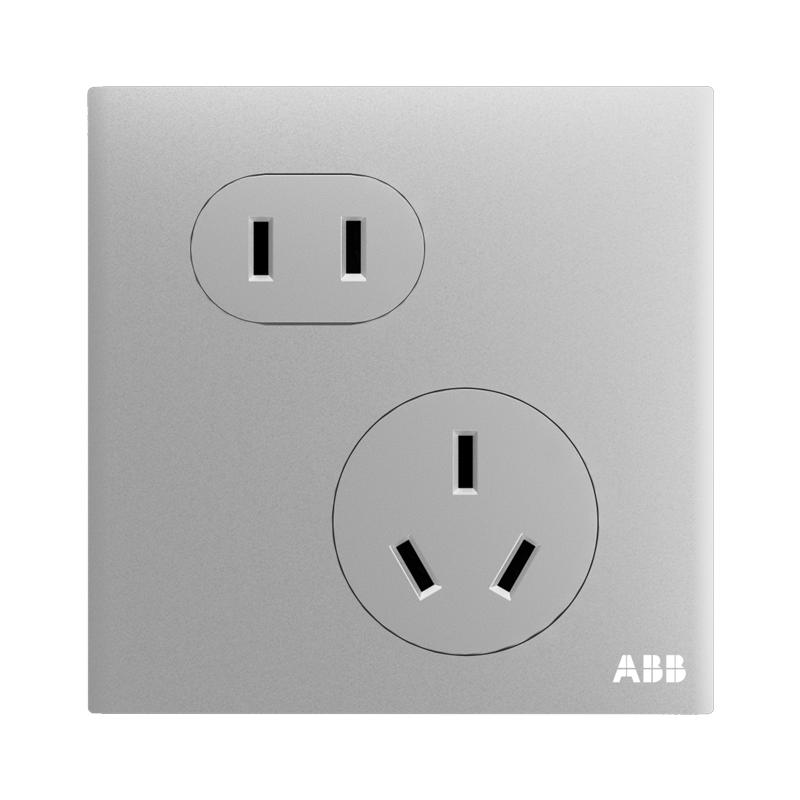 ABB金属86型纯平无框按键