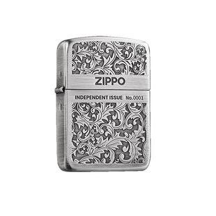 【自营】zippo打火机1941复刻古银双面雕刻唐草煤油男士礼物DYJ1