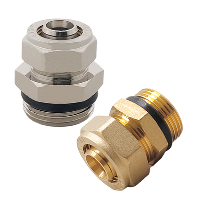 铝塑管外丝直接卡套螺纹带密封