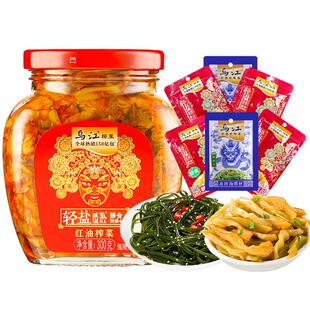 乌江涪陵榨菜丝80g+8g袋装清淡微辣鲜香脆口榨菜芯下饭配粥小咸菜