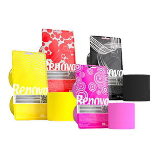 Renova彩色卷纸卫生纸巾有芯卷筒纸3层厕纸家用面巾厨房纸实惠装