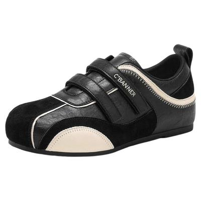 千百度厚度德训鞋女2025秋季新款赛车鞋女百搭阿甘运动休闲鞋子女