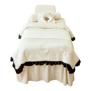 夏蜜美容床罩工厂新款美容床罩四件套轻奢简约秋冬保暖美容院按摩spa美容专用床罩